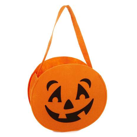 Felt Pumpkin Tote Bag, , large
