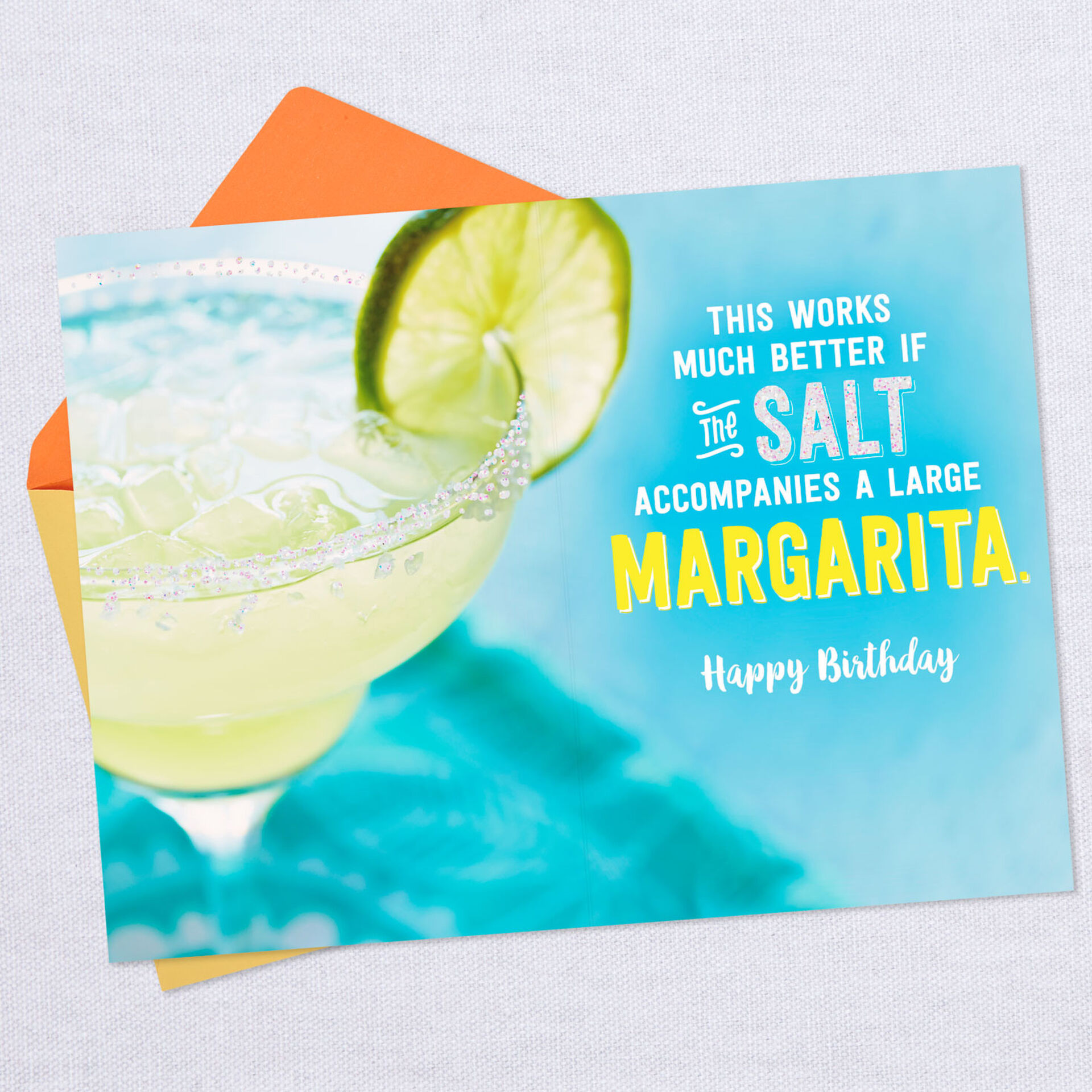 Grain of Salt Margarita Funny Birthday Card - Greeting Cards - Hallmark
