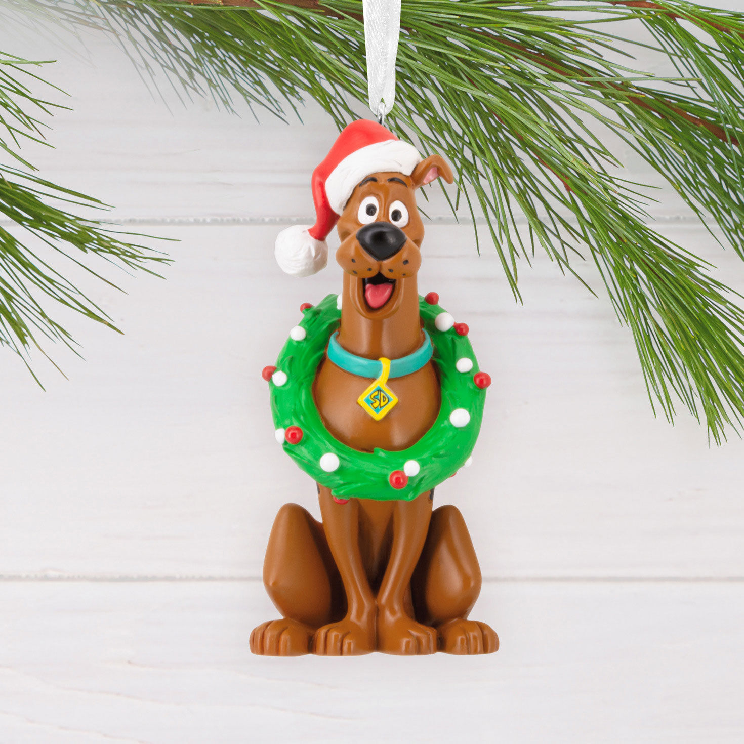 Scooby-Doo™ With Wreath Hallmark Ornament for only USD 11.49 | Hallmark