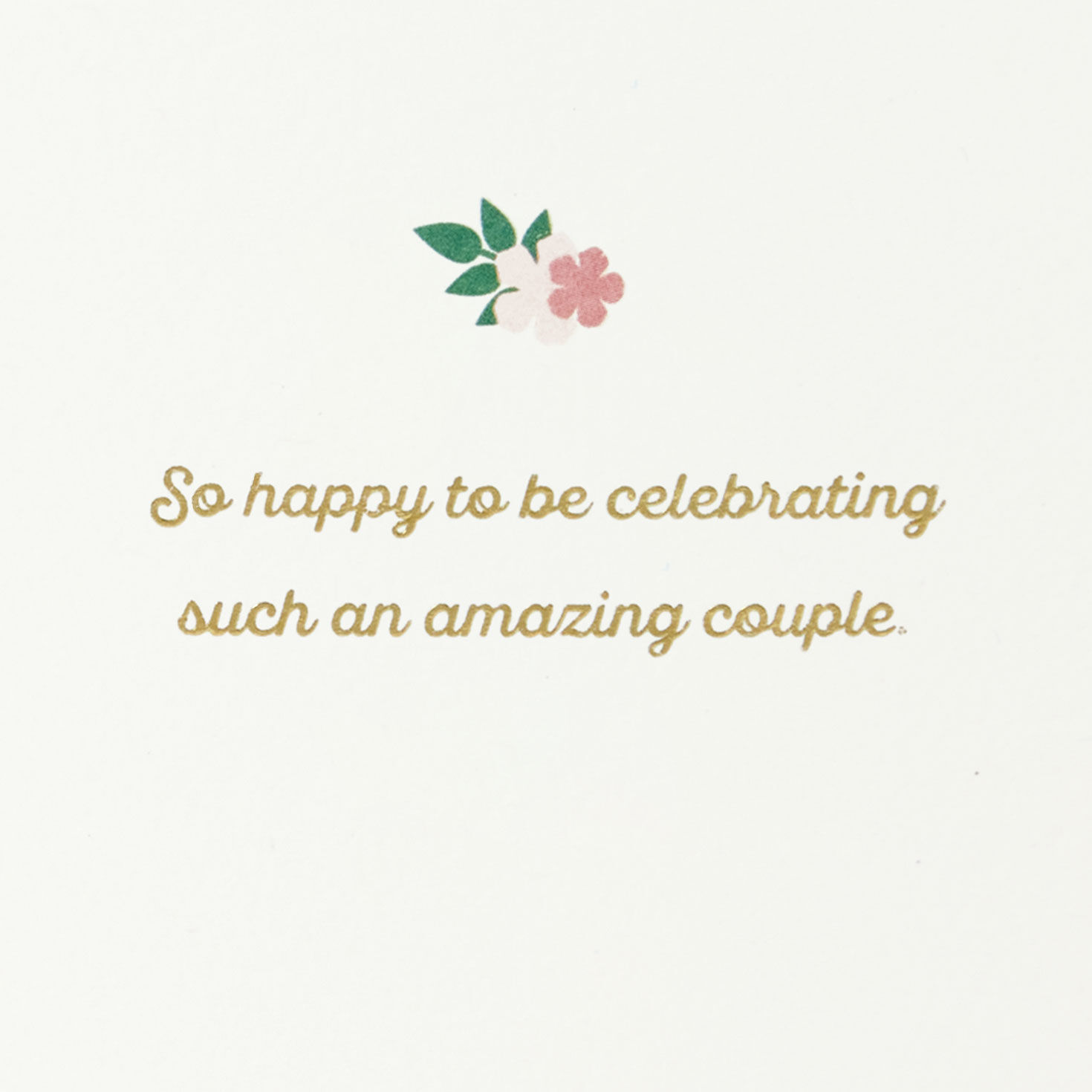 Pink Quilled Paper Champagne Flutes with Flowers Wedding Card Sentiment image number 2