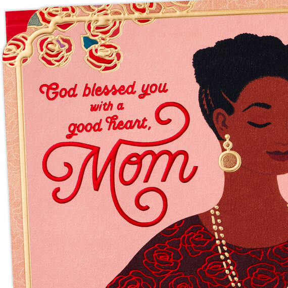 God Blessed You With a Good Heart Valentine's Day Card for Mom, , large image number 5