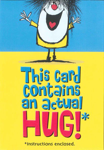 Actual Hug Friendship Card