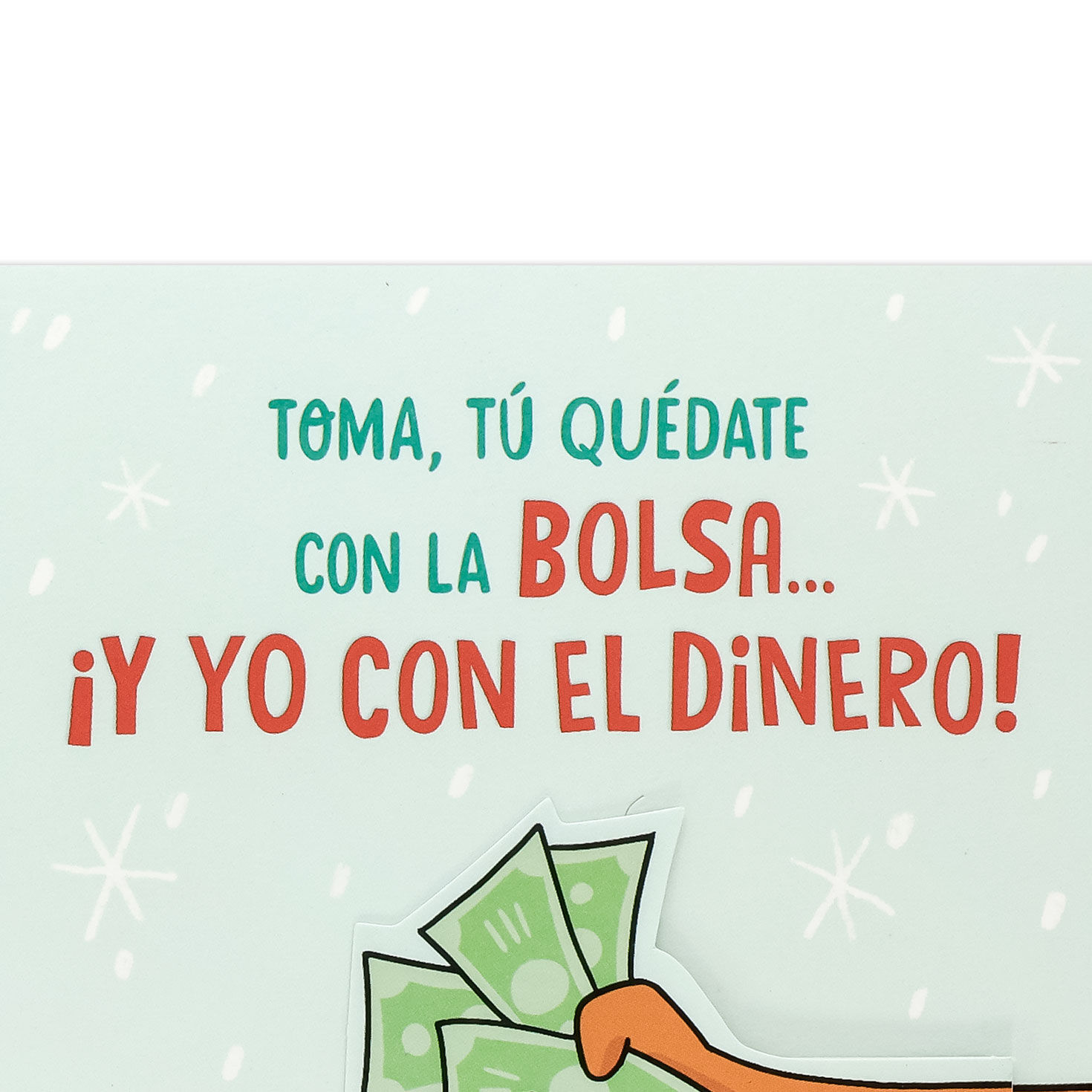 Orange Cat With Bag of Money Funny Christmas Card Sentiment image number 2