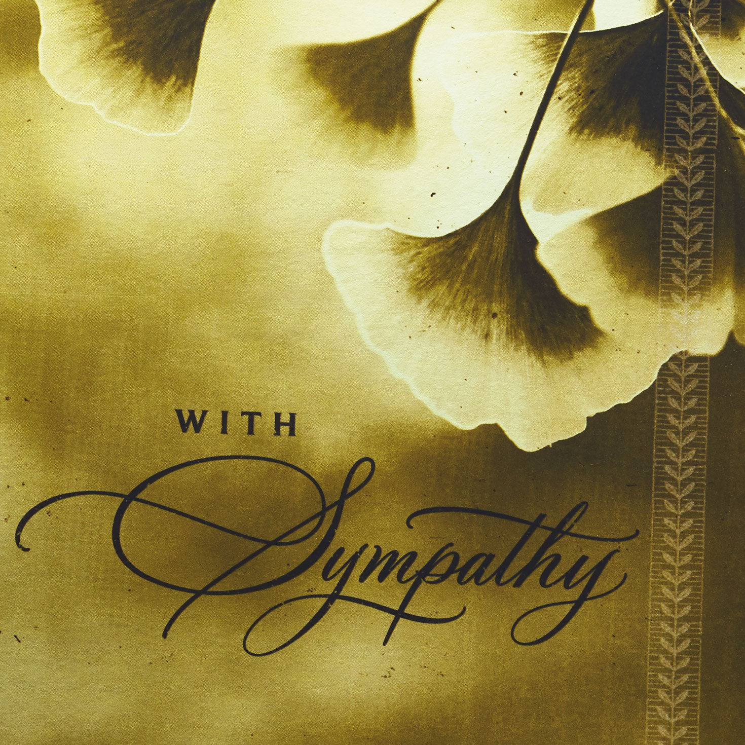Remembering Him Gilded Leaves Sympathy Card, , large image number 4