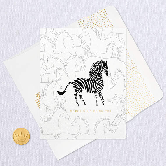 Zebra Never Stop Being You Birthday Card, , large image number 5