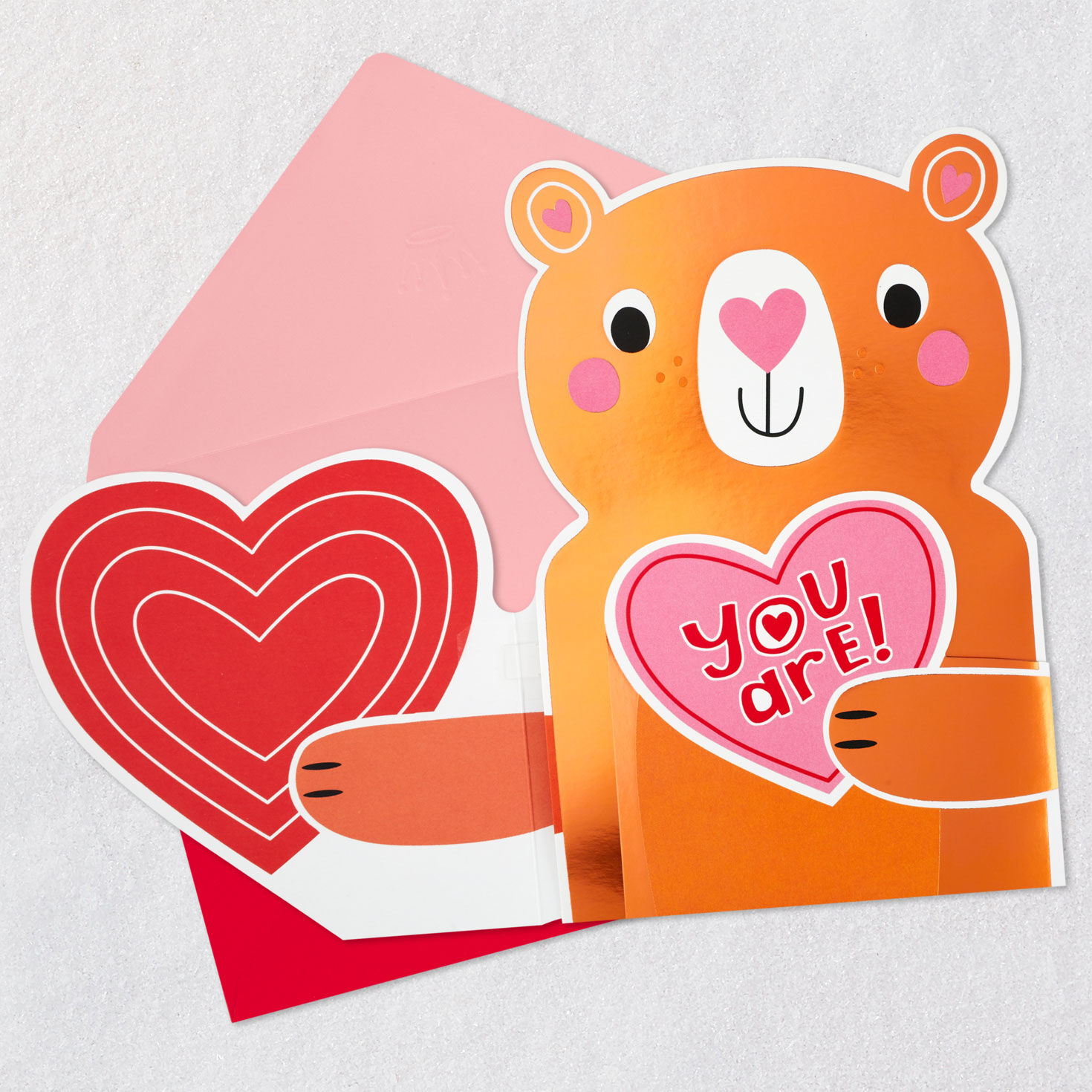 Bear Hug Musical Valentine's Day Card Open card with envelope image number 4