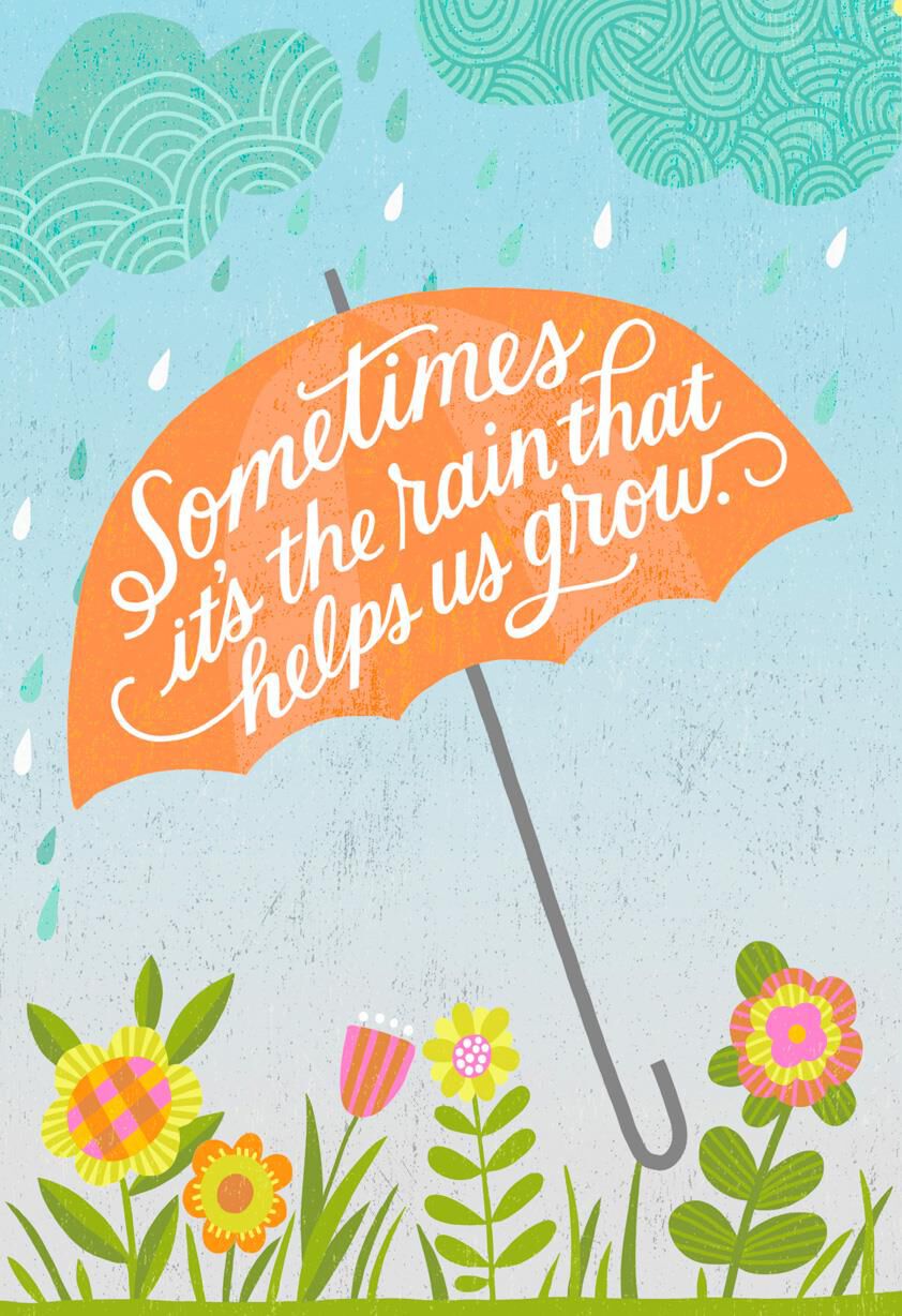 Orange Umbrella Encouragement Card
