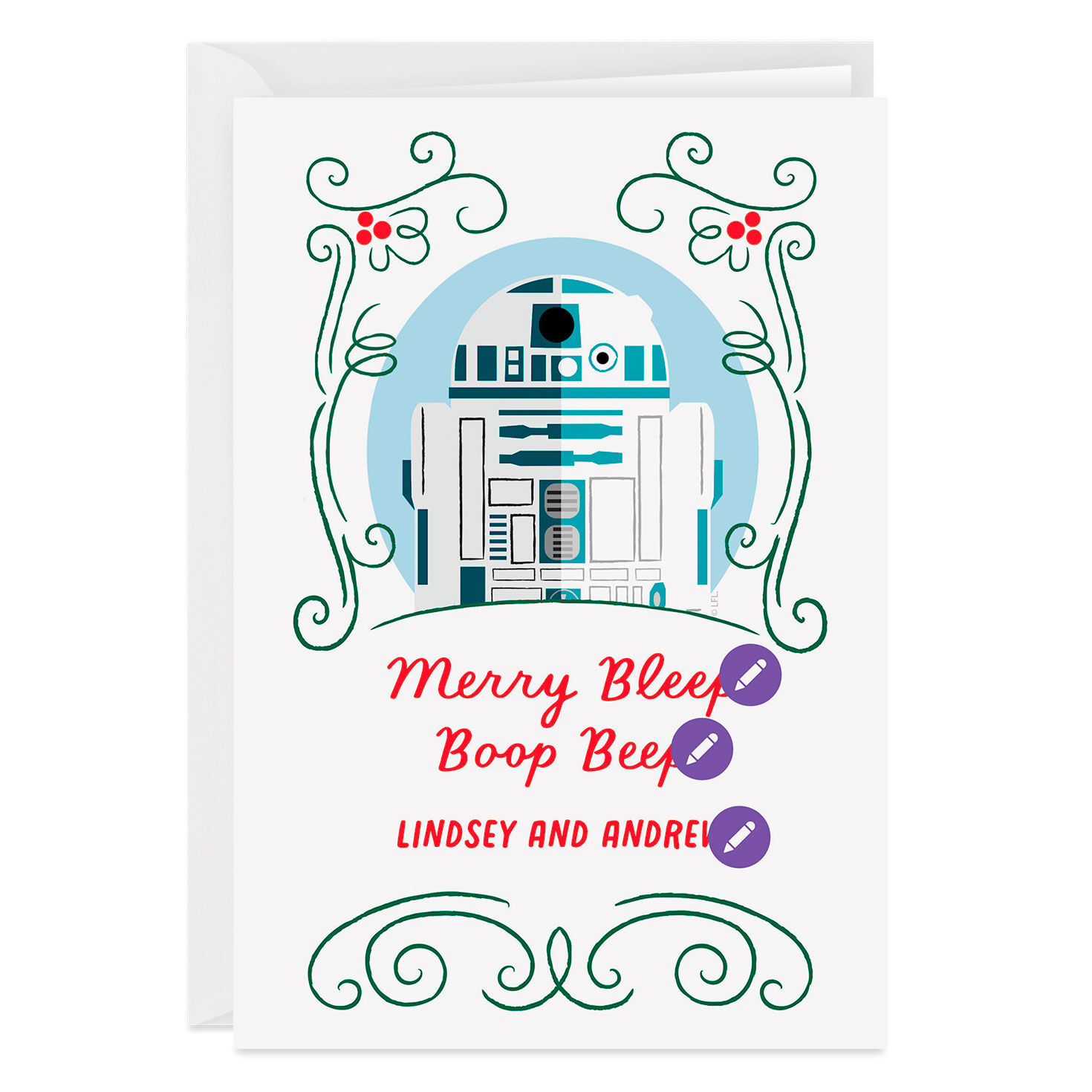 Personalized Star Wars™ R2-D2™ Christmas Card for only USD 4.99 | Hallmark