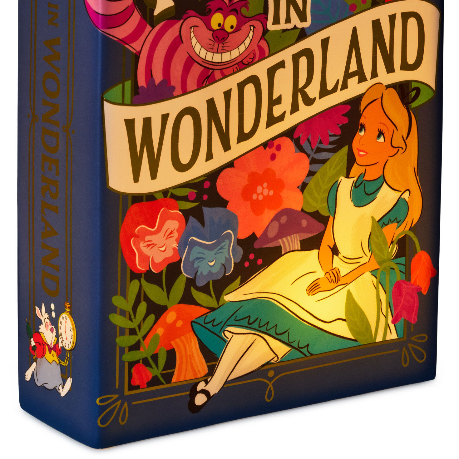 Disney Alice in Wonderland Lighted Book Figurine upclose view image number 5