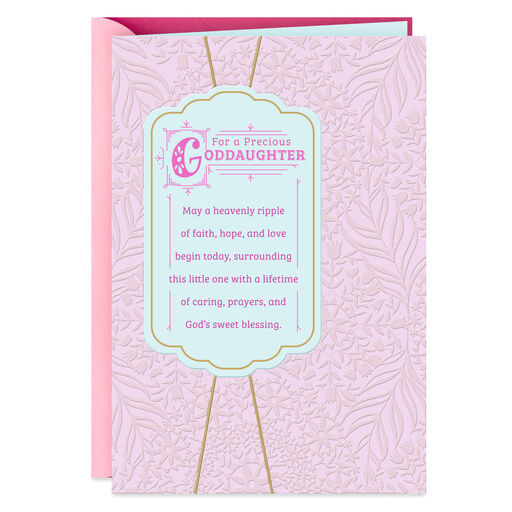 Love and Blessings Goddaughter Baptism Card, 