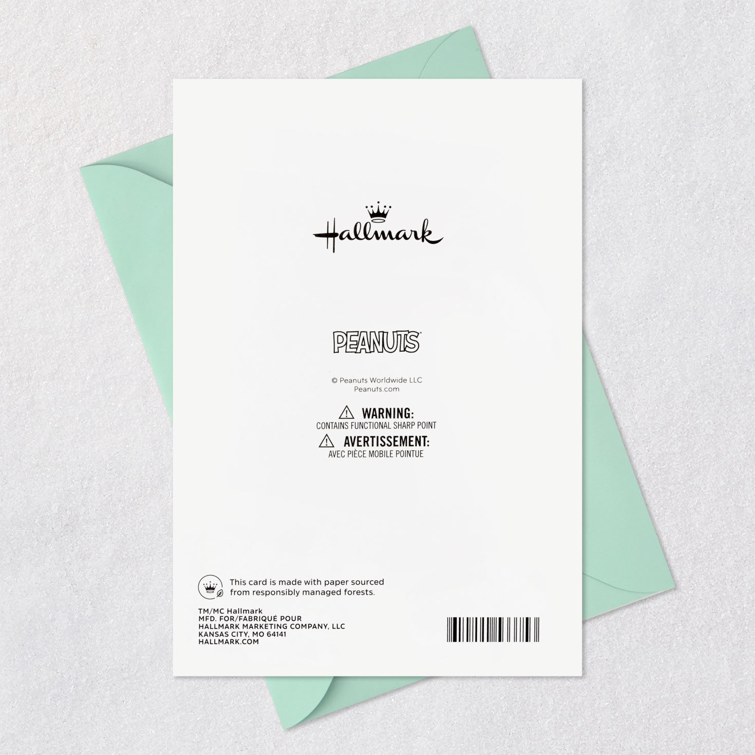 Happy Dance Charlie Brown and Snoopy Birthday Card Card Back with Envelope image number 8