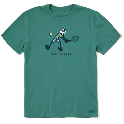 Life Is Good Two Hand Swing Teal Men's T-Shirt, 