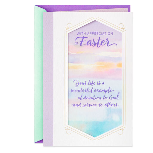 Your Devotion to God and Service to Others Religious Easter Card, 