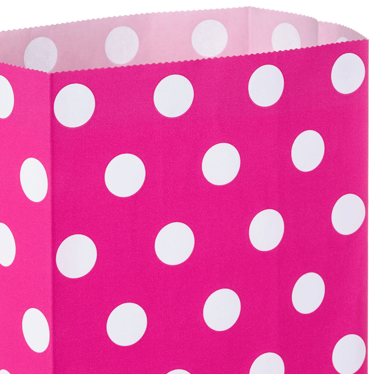 Bulk Pack of Hot Pink Goodie Bags in 3 Patterns handle detail image number 4