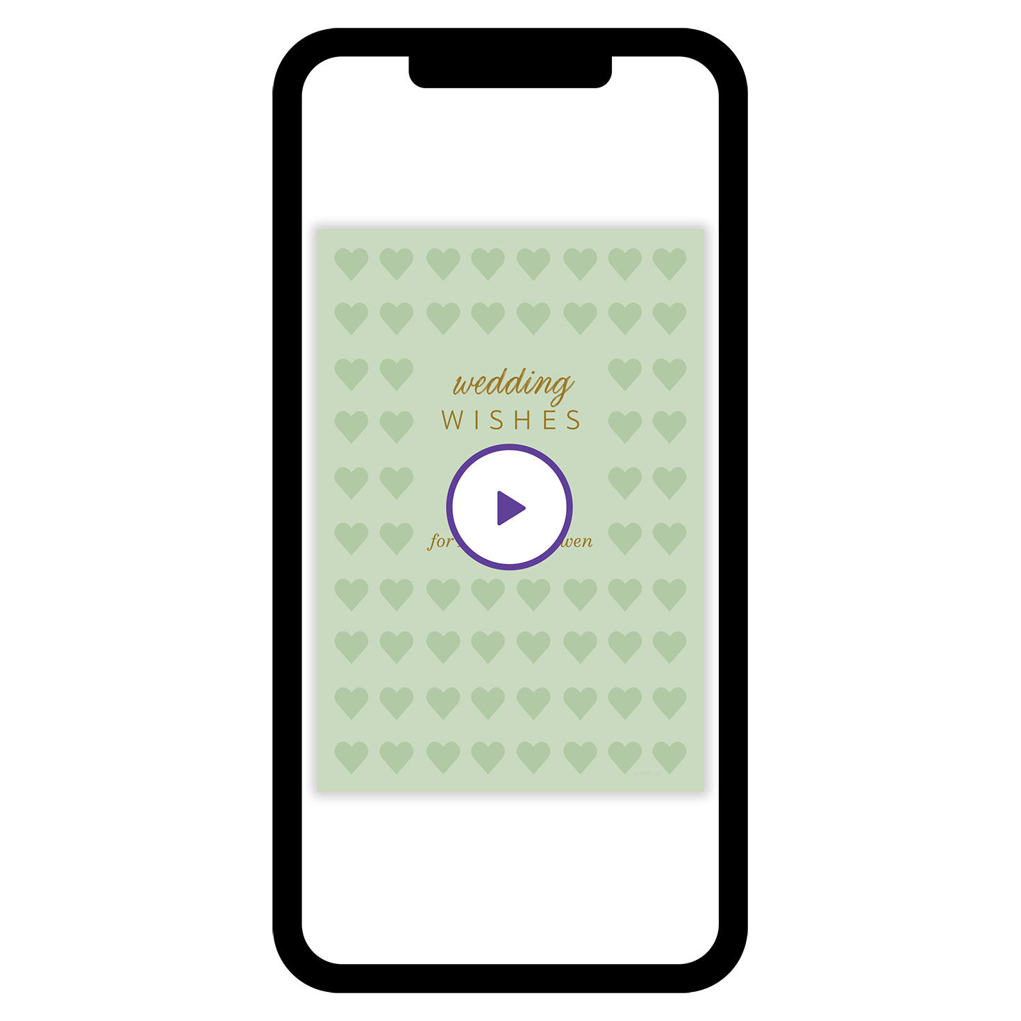 Hearts and Gold Rings Wedding eCard