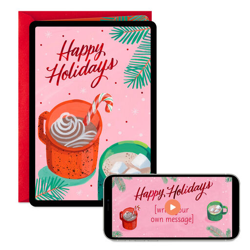 Happy Holidays Video Greeting Holiday Card, 