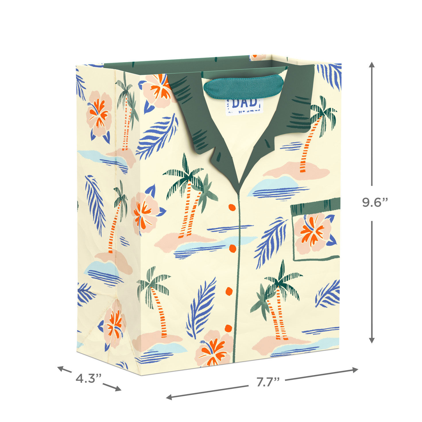 Men's Tropical Shirt Medium Gift Bag for Dad measurement image number 3