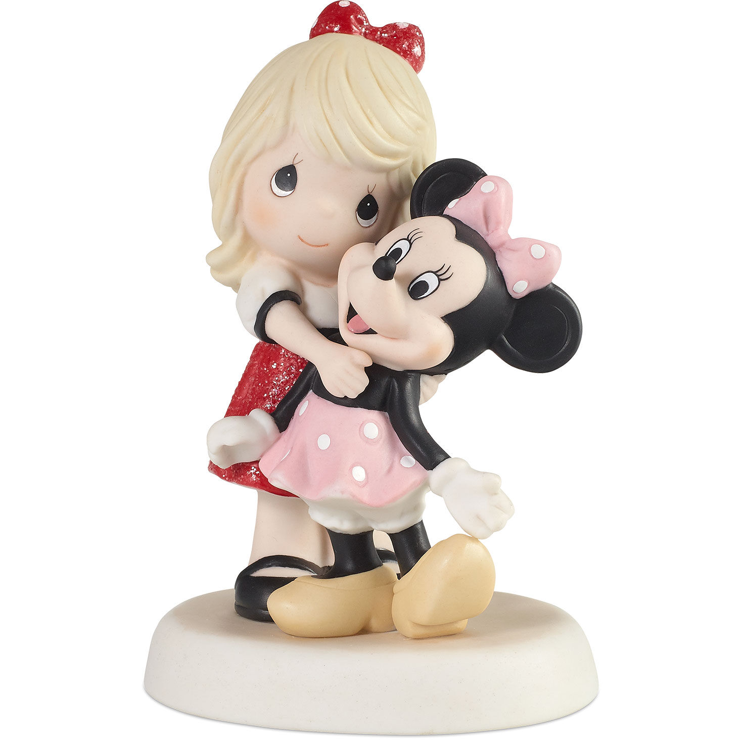 Precious Moments Disney Showcase Oh Gosh Mickey Mouse and Minnie Mouse Bisque Porcelain Figurine 182704