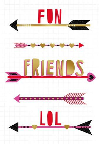 Modern Arrows Friendship Valentine's Day Card
