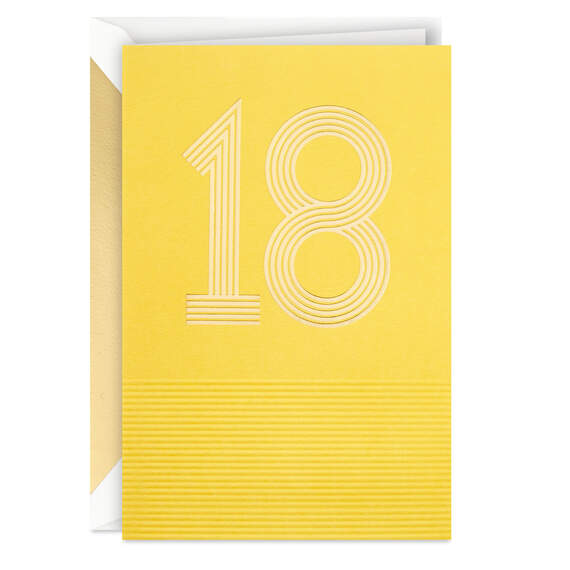 Wishing You Happiness 18th Birthday Card, , large image number 1