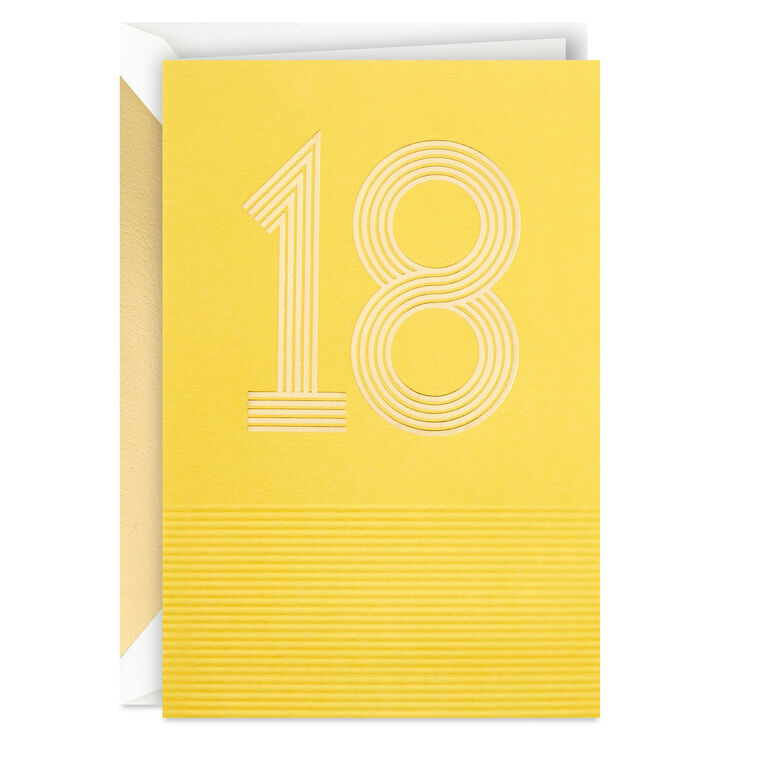 Wishing You Happiness 18th Birthday Card