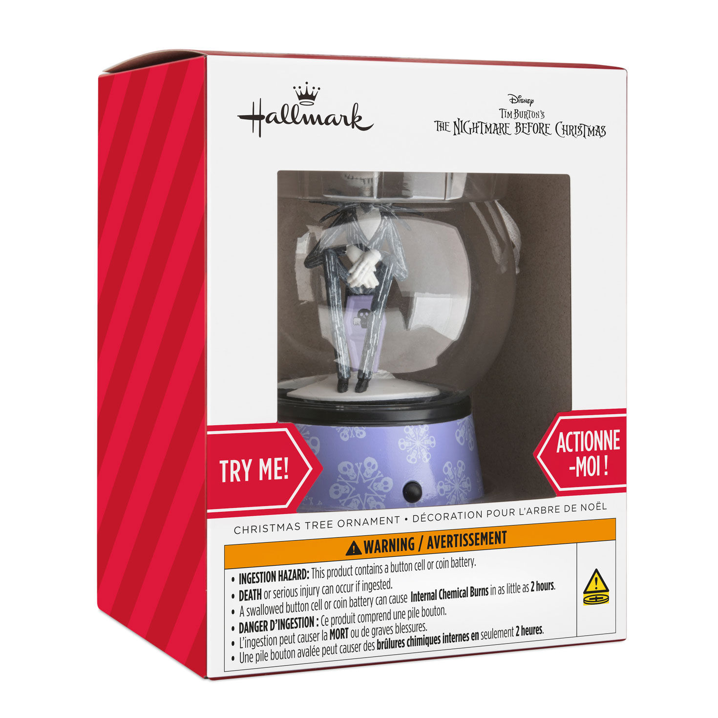 Jack Skellington Snow Globe Christmas Ornament  image number 7