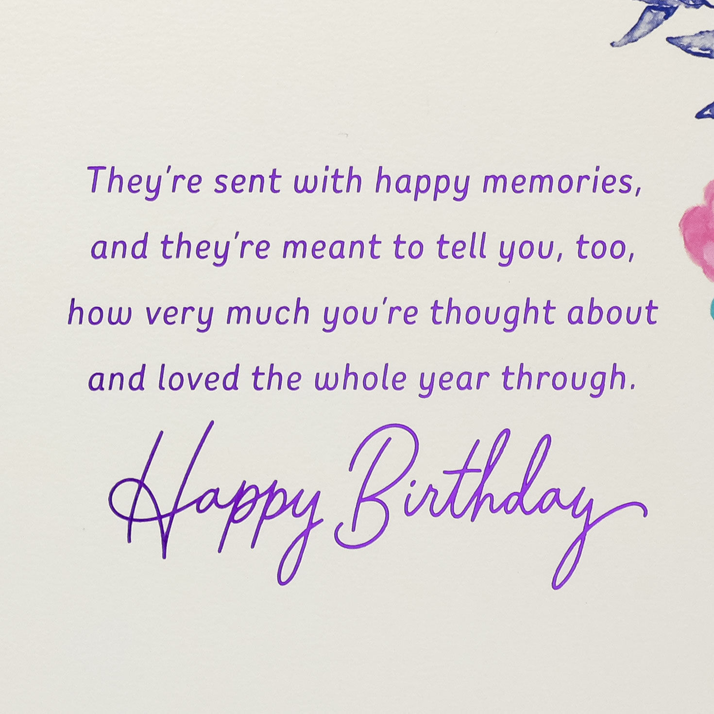 Spring Flowers Birthday Card for Grandmother Sentiment image number 3