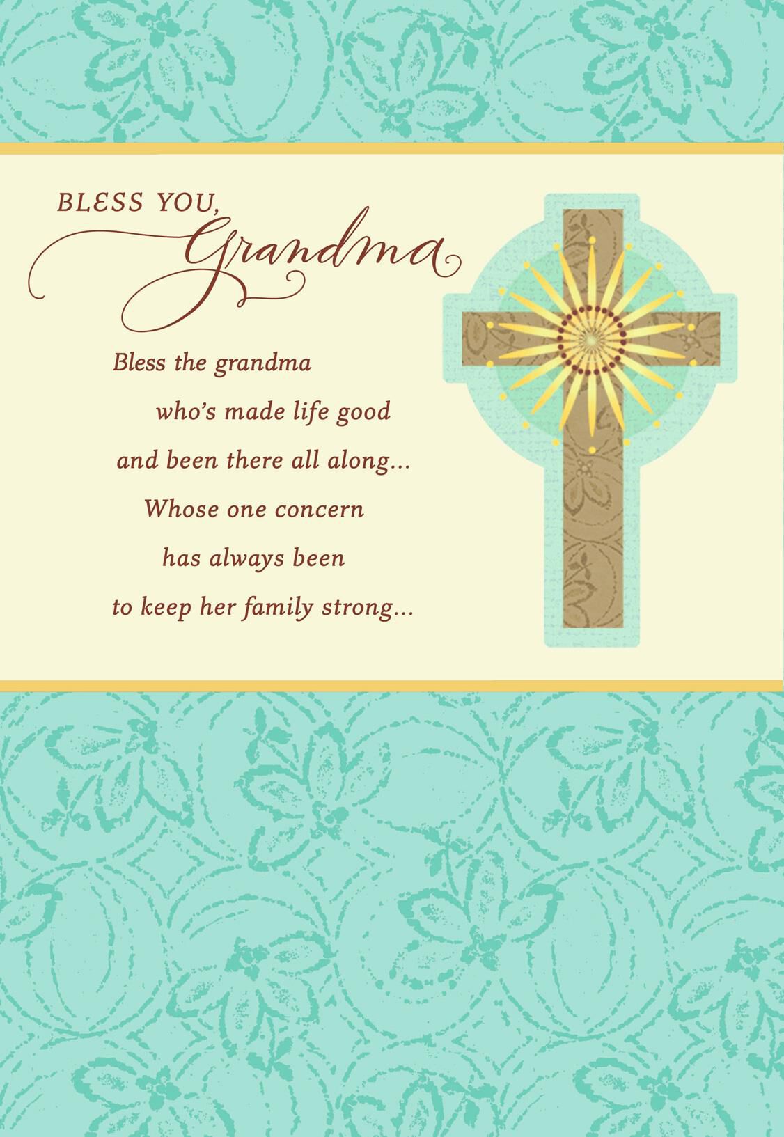 Bless You Grandma Religious Mother's Day Card From Us