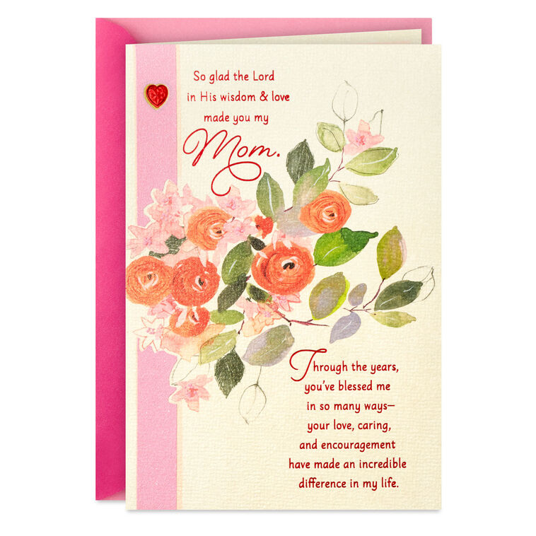 So Glad You're My Mom Religious Birthday Card for Mother