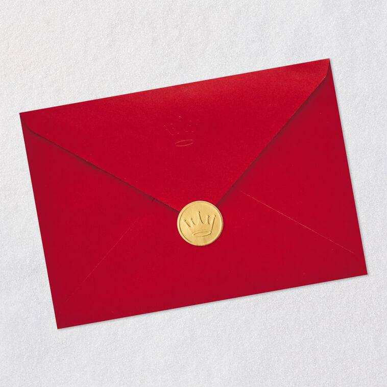 Ornament on Branch Green Christmas Card for Godson Envelope Back with Seal image number 7