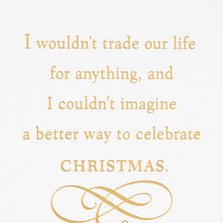 Poinsettia Flower Wife Christmas Card Sentiment image number 3