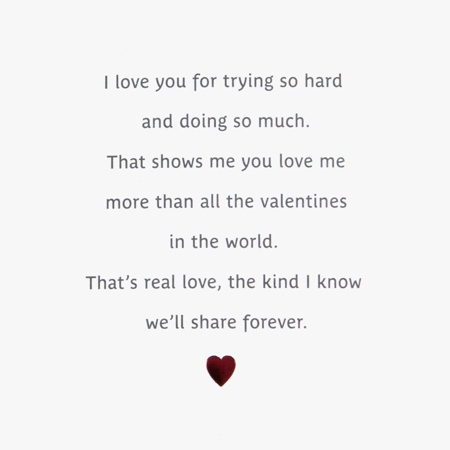 Red and Black Heart Husband Valentines Day Card Sentiment image number 3