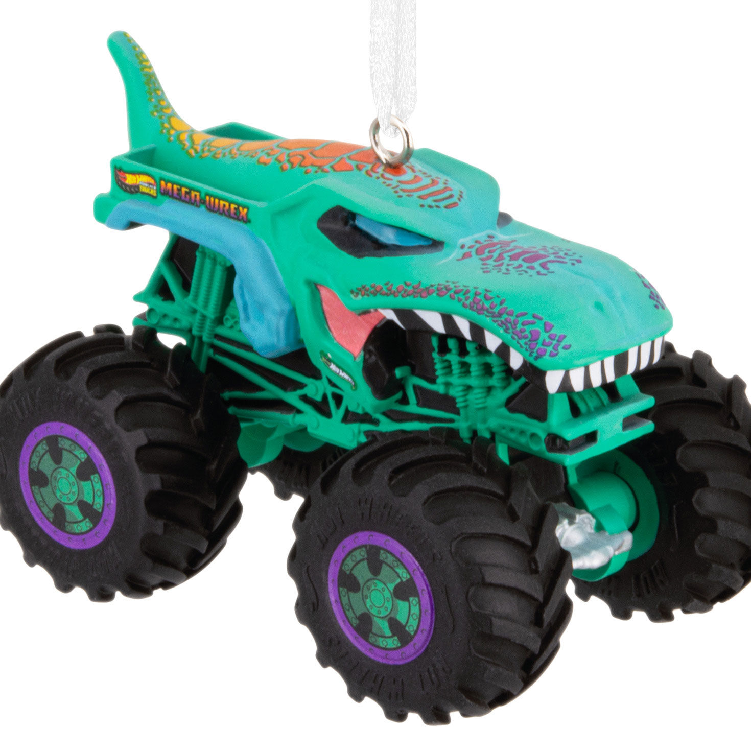 Hot Wheels Monster Trucks Christmas Ornament closeup detail image number 5