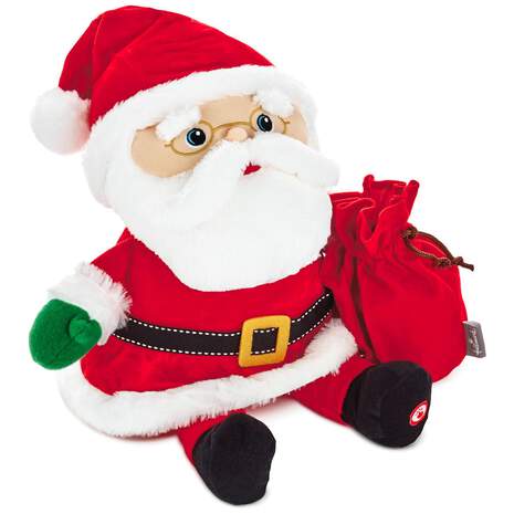 Jolly Ho-Ho-Holidays Santa Stuffed Doll With Sound, 11", , large