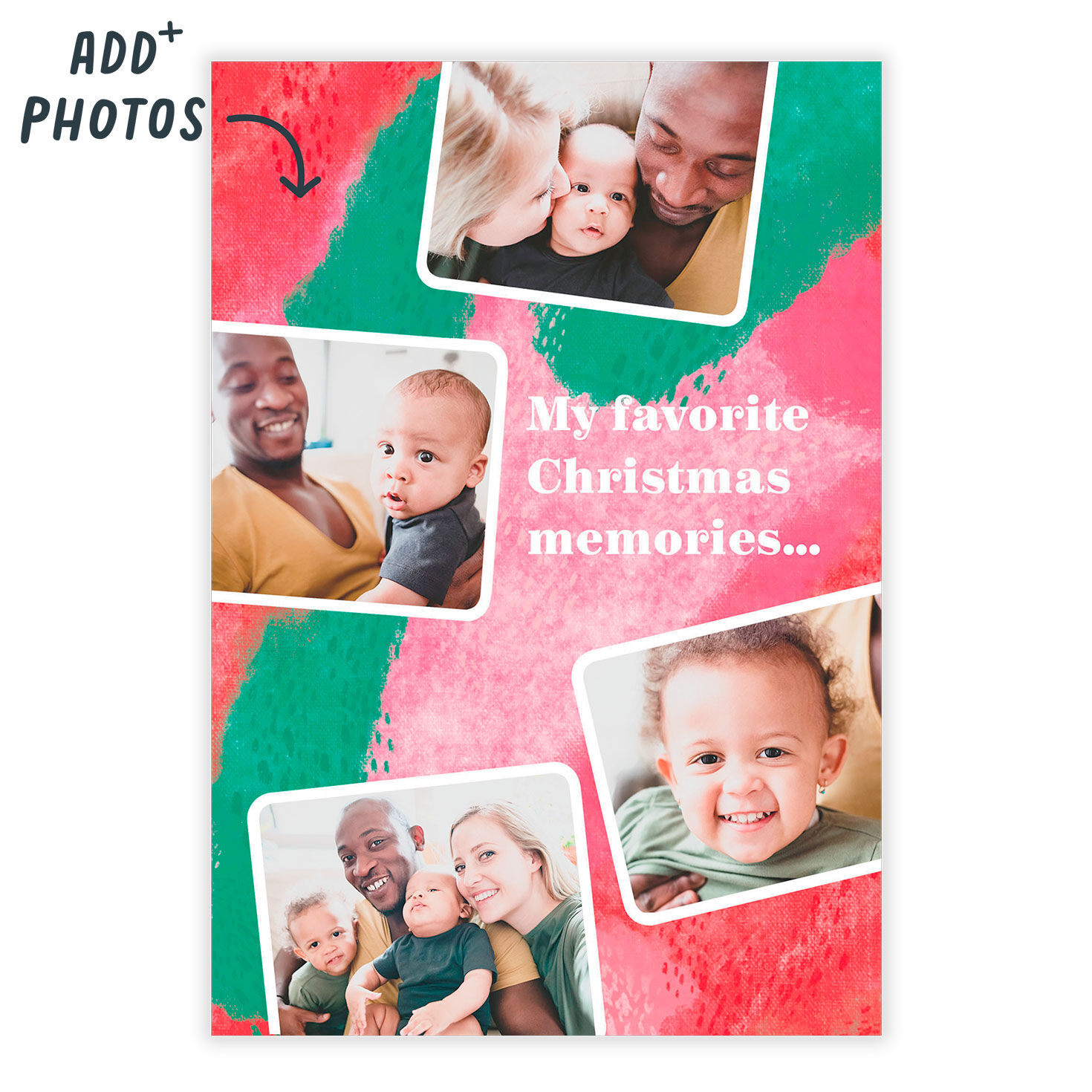 Mod Holiday Memories Collage - Holiday Photo Cards