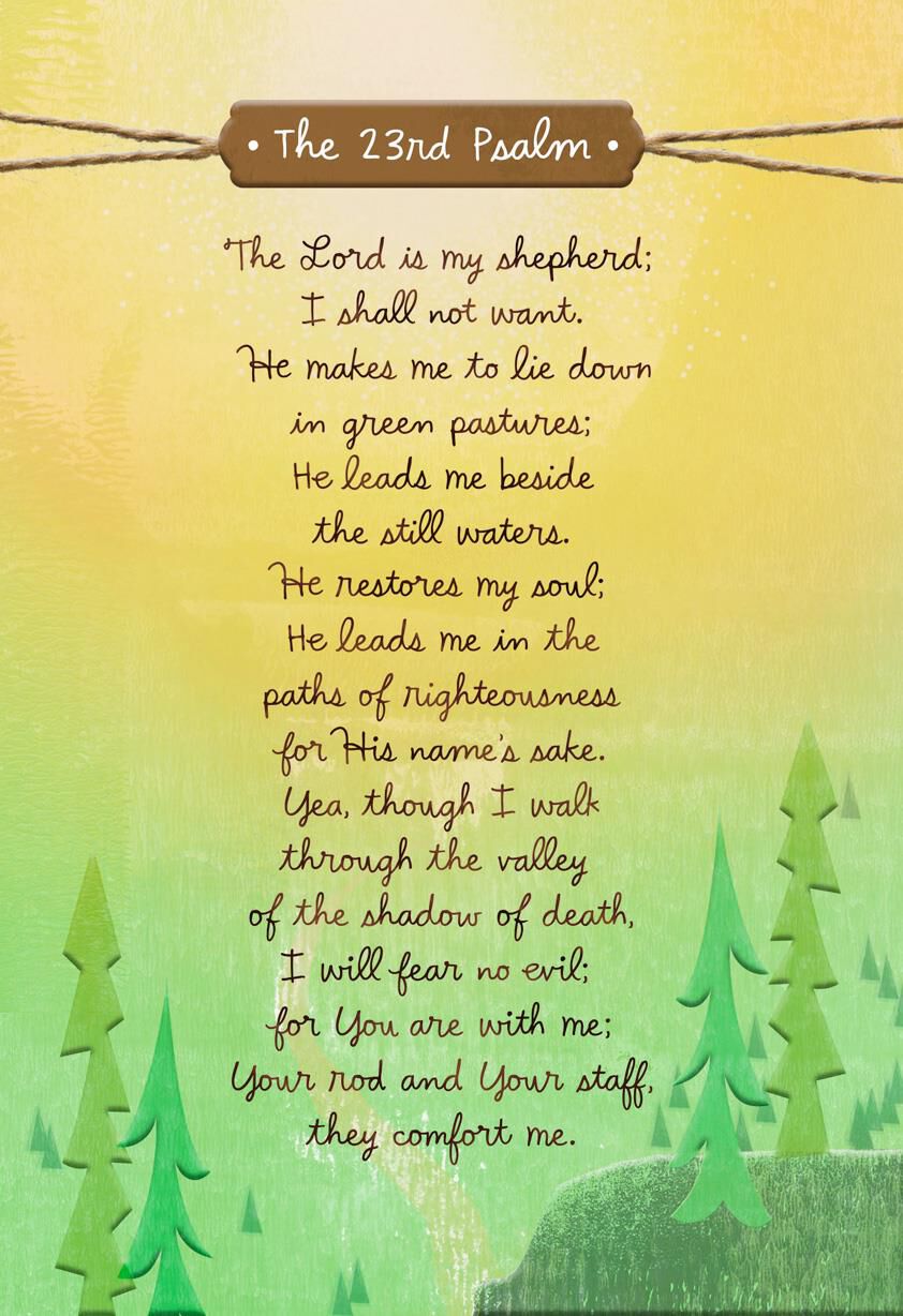 The Lord is My Shepherd Religious Encouragement Card