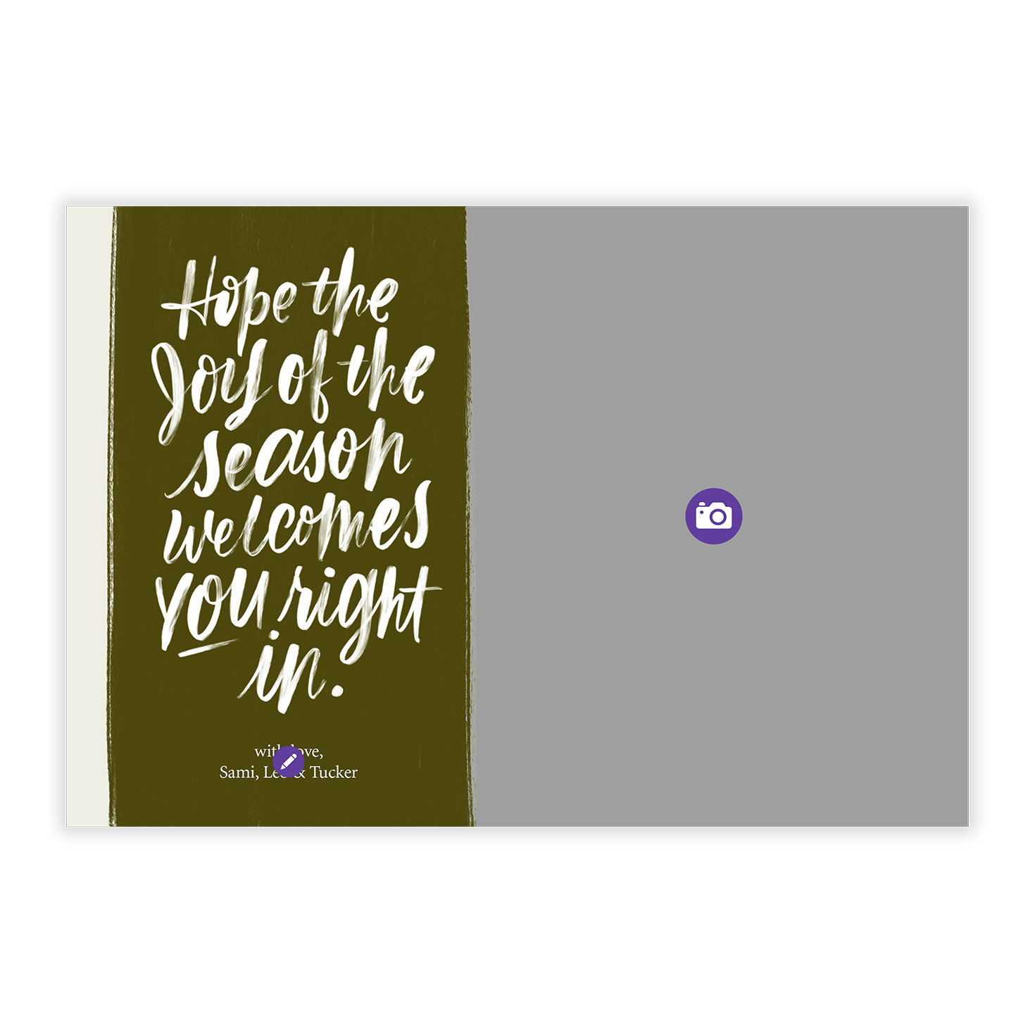 Welcome Joy Flat Christmas Photo Card, , large image number 5