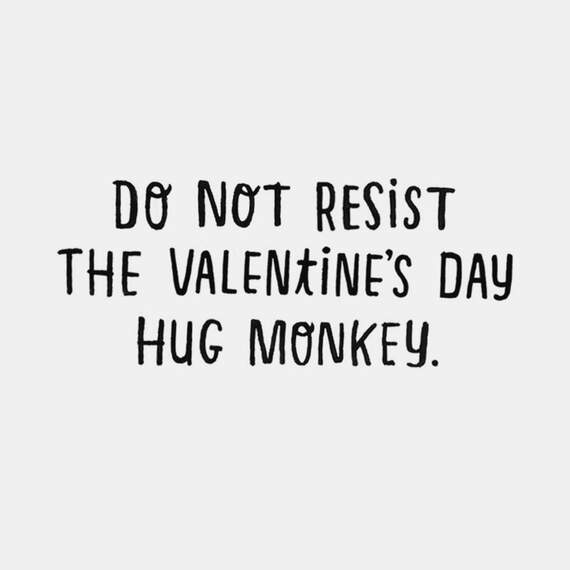 Hug Monkey Funny Valentine's Day Card, , large image number 2