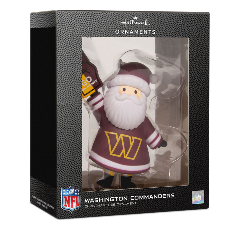 Washington Commanders Santa Fan Christmas Ornament  image number 7