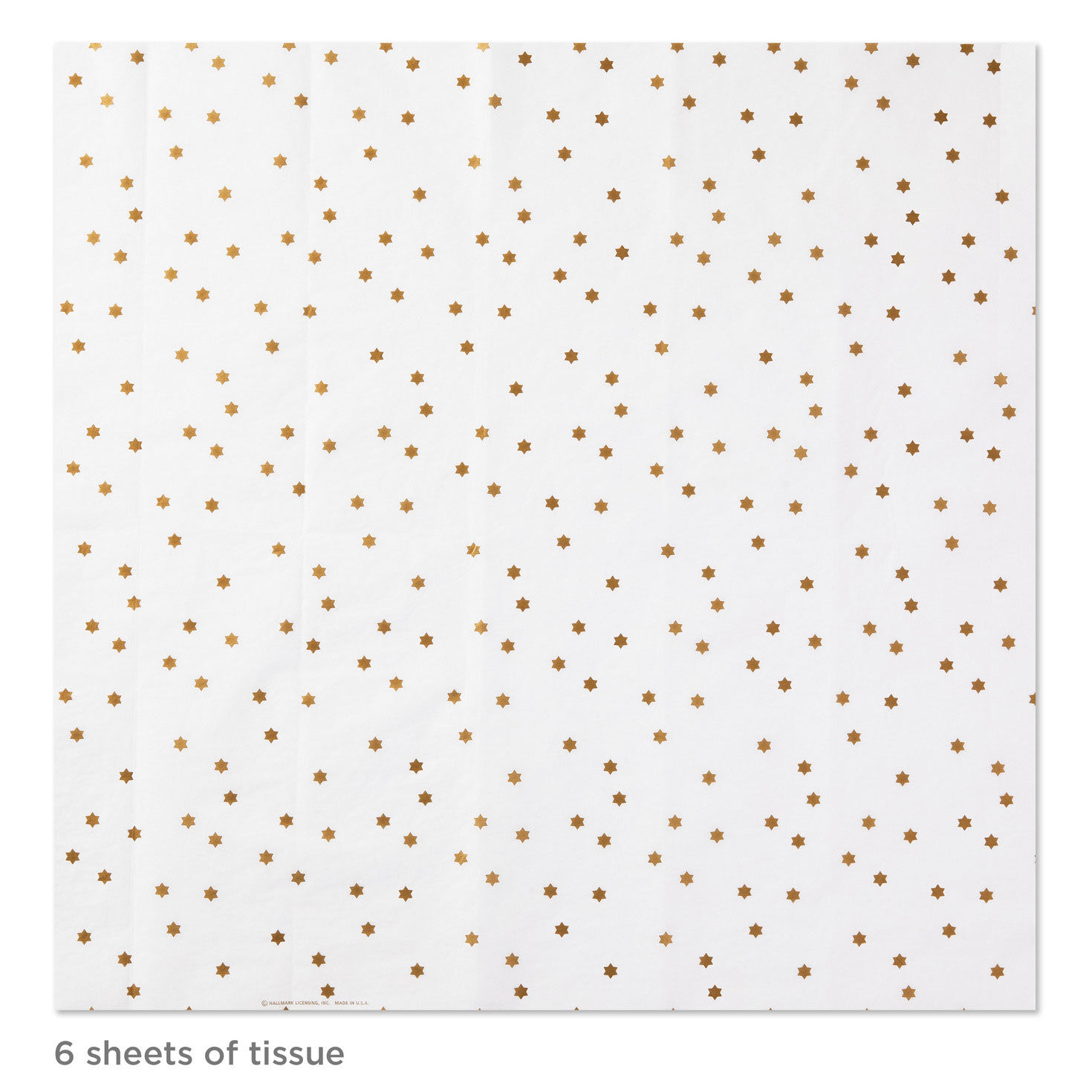 Gold Stars of David on White Tissue Paper flat image number 3