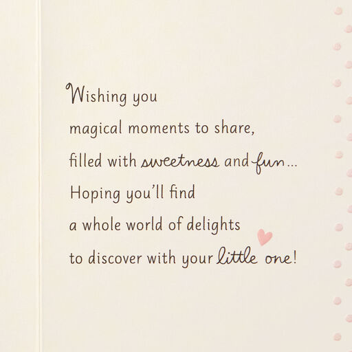 Disney Minnie Mouse Pink Polka Dots New Baby Girl Card, 