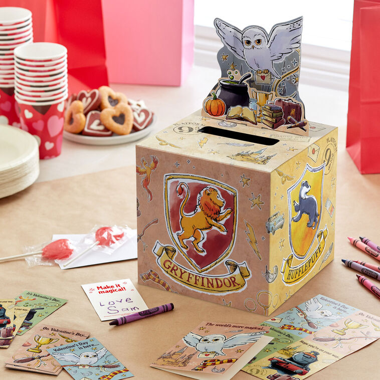 harry-potter-house-crests-kids-classroom-valentines-set-with-cards-and-mailbox-boxed-cards-hallmark for Free Printable Harry Potter Valentines Day Cards Harry Potter™ House Crests Kids Classroom Valentines Set With Cards and Mailbox - Boxed Cards | Hallmark for Free Printable Harry Potter Valentines Day Cards