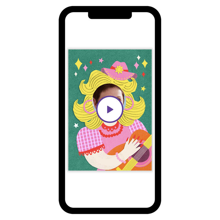 Photo Face Country Singer Personalized Card phone with card front image number 1