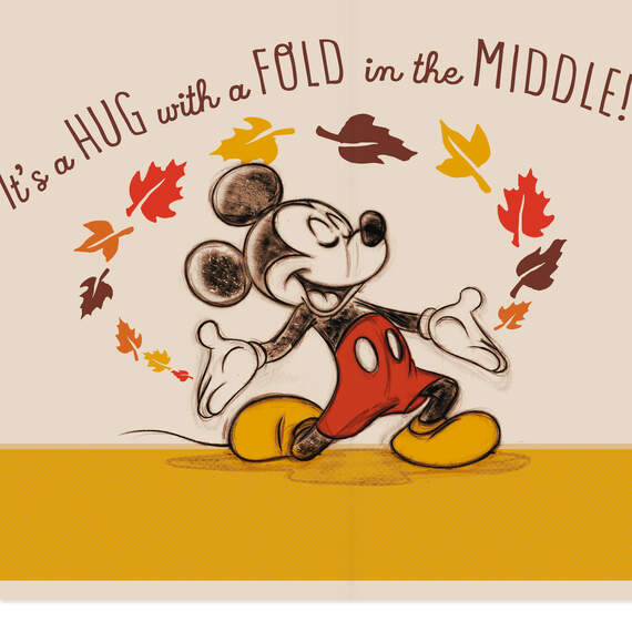 Disney Mickey Mouse Hug Thanksgiving Card, , large image number 2