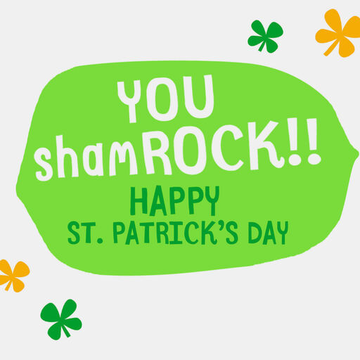 You Shamrock! Leprechaun St. Patrick's Day Card for Kids, 