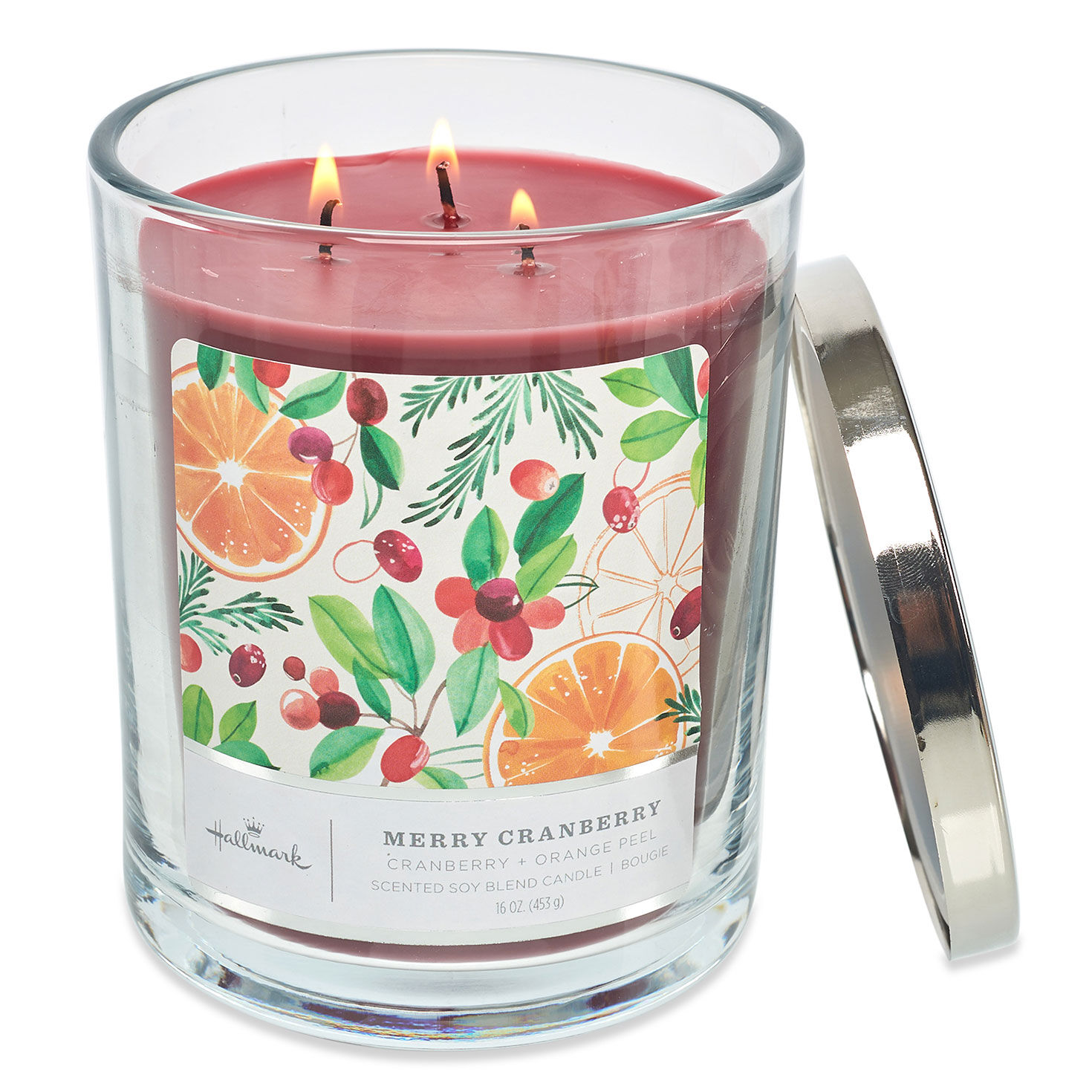 Merry Cranberry Scented 3-Wick Candle, 16 oz. for only USD 29.99 | Hallmark