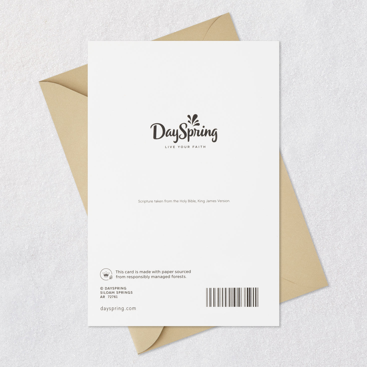 Stacked Logs Religious Father's Day Card Card Back with Envelope image number 7