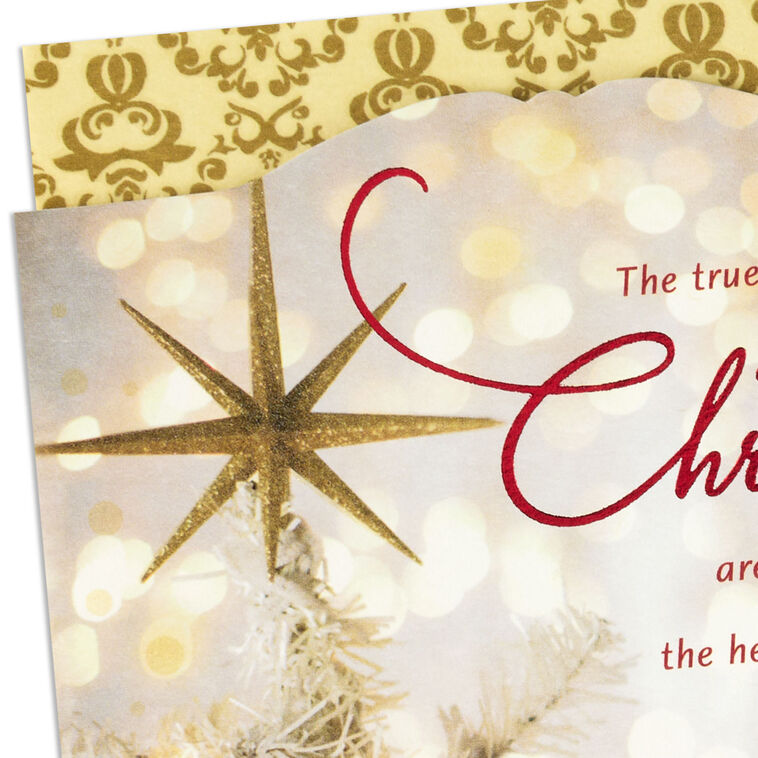 White Christmas Tree Christmas Card Card Front Detail image number 5