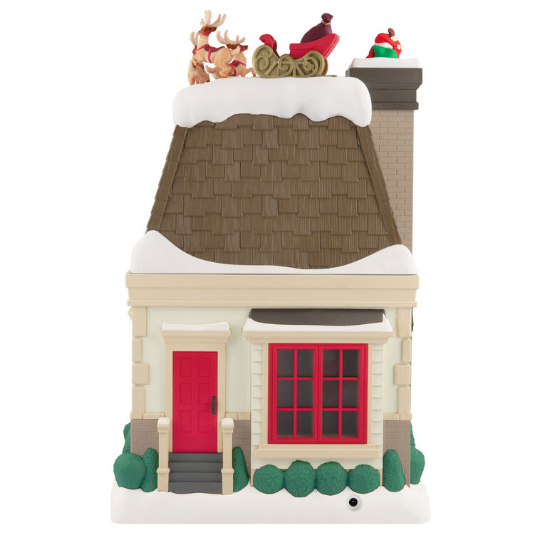 Santa On House Keepsake Tabletop Decoration Back image number 5