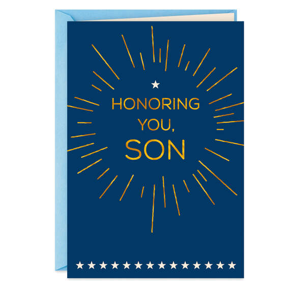 Honoring You Veterans Day Card for Son